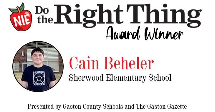 Cain Beheler, Do The Right Thing Award Winner 